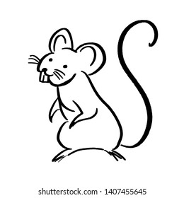 Cartoon Mouse Vector Illustration Isolated On Stock Vector (Royalty ...