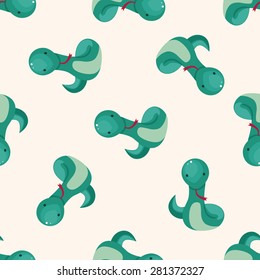 Chinese Zodiac snake , cartoon seamless pattern background