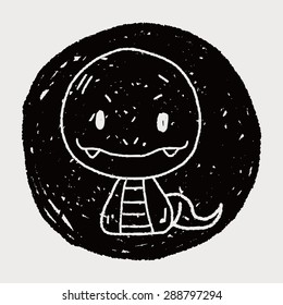 Chinese Zodiac snake doodle drawing