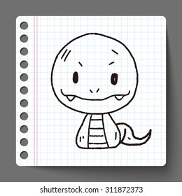 Chinese Zodiac snake doodle drawing