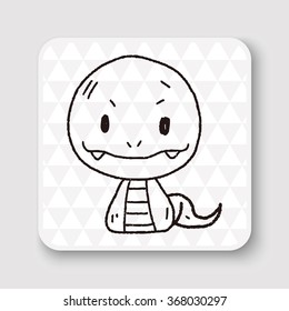 Chinese Zodiac snake doodle drawing