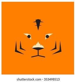 Chinese zodiac tiger face