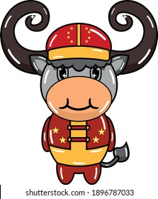 chinese zodiac vector mascot with cute chibi design style