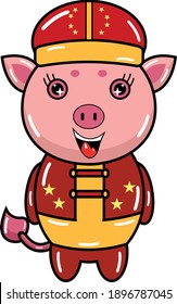 chinese zodiac vector mascot with cute chibi design style