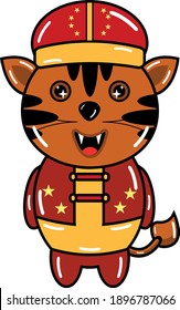 chinese zodiac vector mascot with cute chibi design style