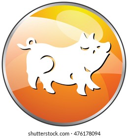 Chinese zodiac vector sign and symbol Pig