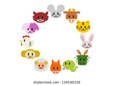 Chinese zodiac,Japanese zodiac: frame 