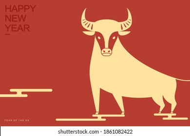 Chinese Zodiac-Ox, Year of the Ox cartoon image design, Cartoon Ox image design