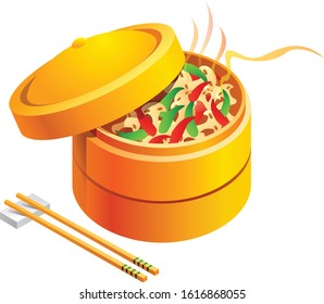 chinesefood isolated on white background. illustration vector