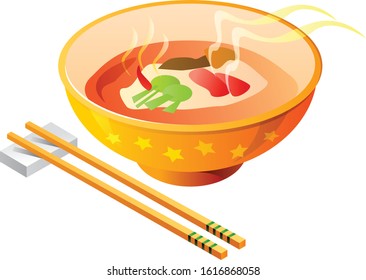 chinesefood isolated on white background. illustration vector