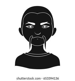 Chinese.Human race single icon in black style vector symbol stock illustration web.