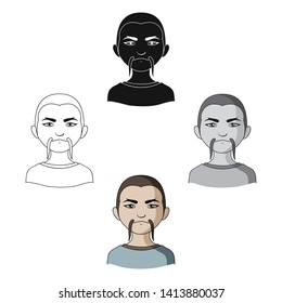 Chinese.Human race single icon in cartoon,black style vector symbol stock illustration web.