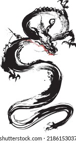 Chinese's Dragon Year of the Ink Painting.