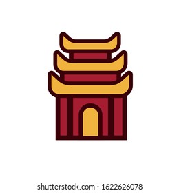 chinesse architecture building isolated icon vector illustration design