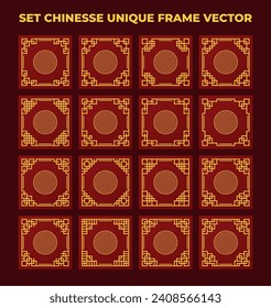 Chinesse frame vector set design