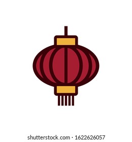 chinesse new year lamp hanging vector illustration design