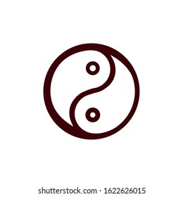 chinesse new year yin yang symbol vector illustration design