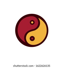 chinesse new year yin yang symbol vector illustration design