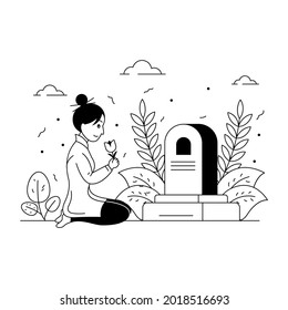 Ching graveyard prayer glyph illustration is visually perfect 