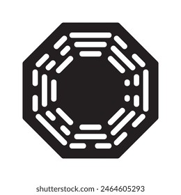 I Ching Icon Vector Symbol Design Illustration