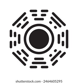 I Ching Icon Vector Symbol Design Illustration
