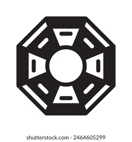 Ilustración de diseño de Vector de ícono de I Ching