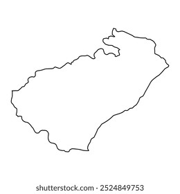 Chiniot district map, administrative division of Pakistan. Vector illustration.
