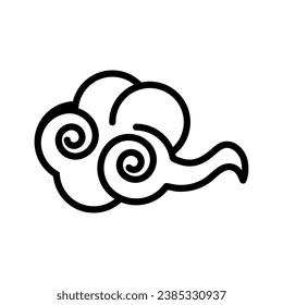 chinise cloud icon vector isolated