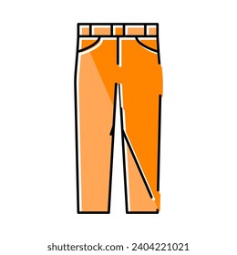 chino pants clothes color icon vector. chino pants clothes sign. isolated symbol illustration