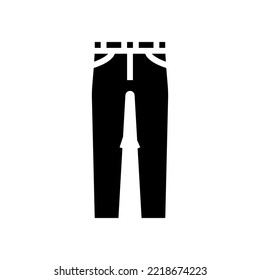 chino pants clothes glyph icon vector. chino pants clothes sign. isolated symbol illustration