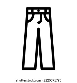 chino pants clothes line icon vector. chino pants clothes sign. isolated contour symbol black illustration
