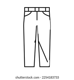 chino pants clothes line icon vector. chino pants clothes sign. isolated contour symbol black illustration