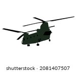 chinook military transportation helicopter vector design