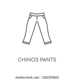 Chinos Pants linear icon. Chinos Pants concept stroke symbol design. Thin graphic elements vector illustration, outline pattern on a white background, eps 10.