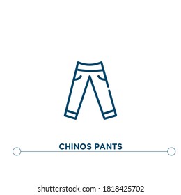 chinos pants outline vector icon. simple element illustration. chinos pants outline icon from editable clothes concept. can be used for web and mobile
