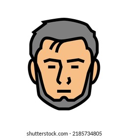 chinstrap beard hair style color icon vector. chinstrap beard hair style sign. isolated symbol illustration