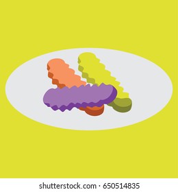 chinsuko cake vector illustration