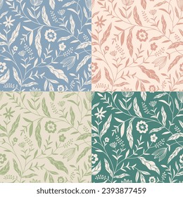 Chintz floral pattern collection