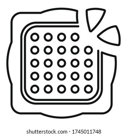 Chip biscuit icon. Outline chip biscuit vector icon for web design isolated on white background