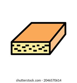 chip board color icon vector. chip board sign. isolated symbol illustration