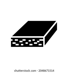 chip board glyph icon vector. chip board sign. isolated contour symbol black illustration