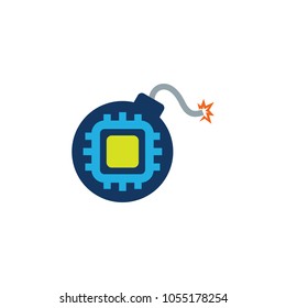 Chip Bomb logo Icon Design