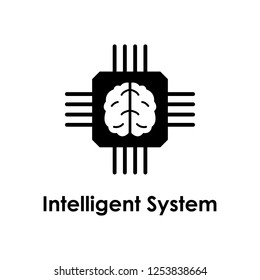 chip, brain, intelligent system icon. One of business icons for websites, web design, mobile app