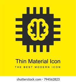 Chip bright yellow material minimal icon or logo design