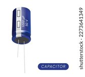 Chip capacitor icon. Isometric of chip capacitor vector icon for web design isolated on white background.