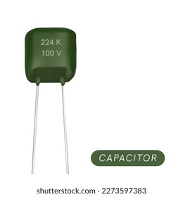 Chip capacitor icon. Isometric of chip capacitor vector icon for web design isolated on white background.