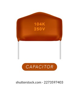 Chip capacitor icon. Isometric of chip capacitor vector icon for web design isolated on white background.