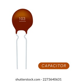 Chip capacitor icon. Isometric of chip capacitor vector icon for web design isolated on white background.