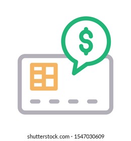 chip card colour line icon