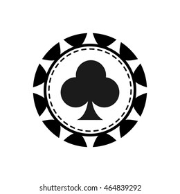 chip casino las vegas game lucky icon. Isolated and flat illustration. Vector graphic